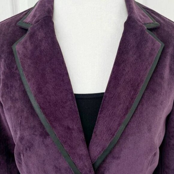 Larry Levine - Vintage Velveteen Purple Blazer - Picture 3 of 11